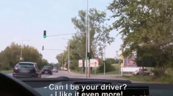 Сексуальная красотка отблагодарила таксиста своим телом